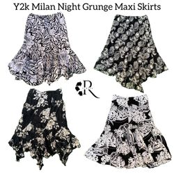 Y2K Milan Night Grunge Maxi Skirts RW-1554