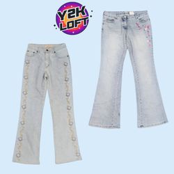 Y2K Embellished Flared Jeans