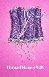 TH # 01 Y2K Lace-Up Corset Top