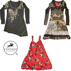 Vestidos Terrosos e de Festa Y2K: 7 Peças M-8