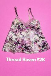 TH # 25 Y2K camisole Glossy Silk Top