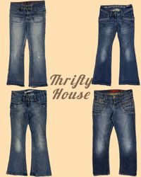 Model-Off-Duty Y2k Flare Jeans(TH/207)