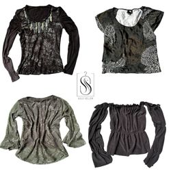 Y2K Brown Vibe Mix Tops (SS-009)