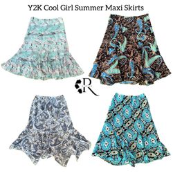 Y2K Cool Girl Summer Maxi Skirts RW-1560