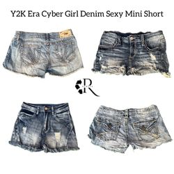 Y2K Era Cyber Girl Denim Sexy Mini Shorts RW-1561