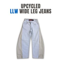 Jeans larges de marque revalorisés -Moq 15pcs