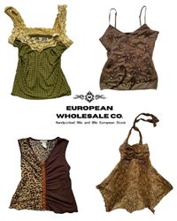 Y2K Earthy Toned Cami Tops