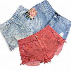 SAY#414 Y2K Denim Micro Mini Shorts
