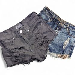 SAY#415 Y2k micro mini denim shorts