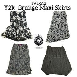 Y2k Grunge Maxi Skirts TVL-312