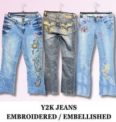 Premium Y2K (Embroidered / Embellished) bootcut je..