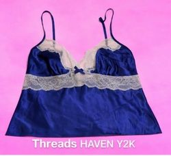 TH # 32 Y2K Crope nick Y2K 2000s Satin Look Slip C..