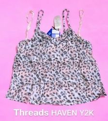 Tah # 34 Y2K 2000s Transparent Net Mesh Crop Top