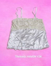 TH # 37 Y2K 2000 Haut débardeur ajusté en maille c..