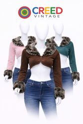 Top court en fausse fourrure revalorisée CR1313