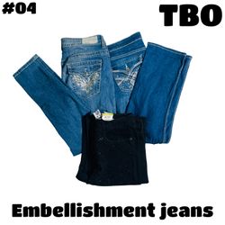 Y2k Embellishment jeans  (#04)