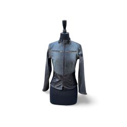 アップサイクルデニムレザージャケット