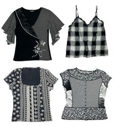 Monochrome Pattern Play Tops: TT-152