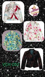 Blazer/ veste florale pour femmes Y2K VCH 052