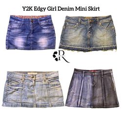 Y2K Esgy Girl Denim Mini Skirts RW-1573