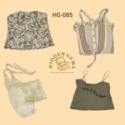 Y2K Unique earthy tone cami tops