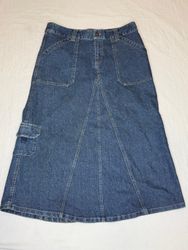 Y2K Denim Long Skirts | V-T359