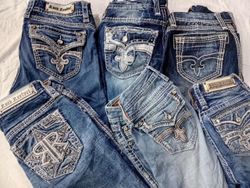 CR6616 Rock Revival Flare & Straight Jeans