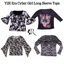 Y2K Era Cyber Girl Long Sleeve Tops RW-1579