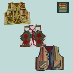 Upcycled Front Tie Quilt Gilet