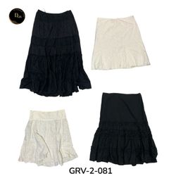 Women’s Cotton Skirt in Black & White – Perfect Ca..