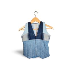 UPCYCLED DENIM WAISTCOAT