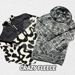 Vintage 90s Crazy Pattern Fleece