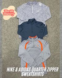Nike & Adidas Quarter Zipper Sweatshirts - (16/02)