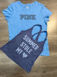 3624 - Pink, Victoria's Secret Pink Muscle Tank, H..