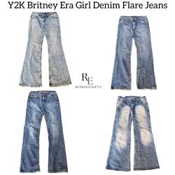 Y2K Britney Era Girl Denim Flare jeans RE-2783
