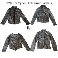 Y2K Era Cyber Girl Leather Jackets RE-2785