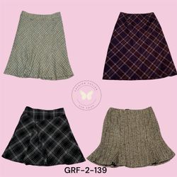 Women’s High Waist Wool Midi Skirt for Fall Winter..