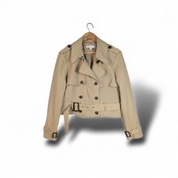 UPCYCLED CROP TRENCH COAT