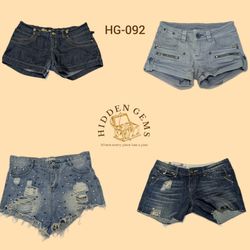Y2K unique denim shorts (HG-092)