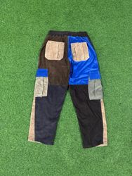Upcycled courduroy patchwork trousers