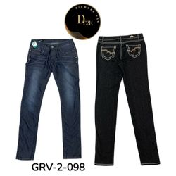 Classic Blue Stretch Flare Denim Jeans (GRV-2-098)