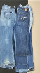 Y2K Jeans Stickerei mit Rückendrucken