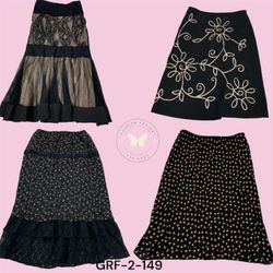 Chic Black Poly Printed Skirt – Everyday Glam (GRF..