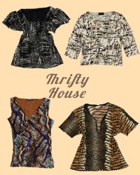 Y2K Safari-Core Aesthetic Mix Tops(TH/217)