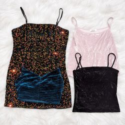 Top en satin velours style Y2K