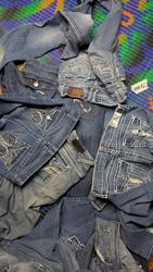 calças bootcut bordadas Y2K