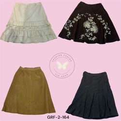 Women’s Corduroy and suede A-Line Skirt – Casual E..