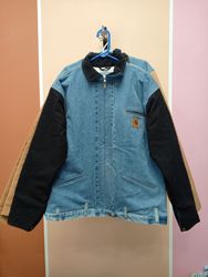 Upcycled Carhartt Denim & Canvas Mixed-Media Detro..