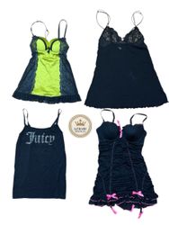 Y2K Black Slik / cami Tops 10 pcs At 551