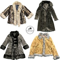Vintage Afghan Coats in Leather & Suede with Fur: ..
